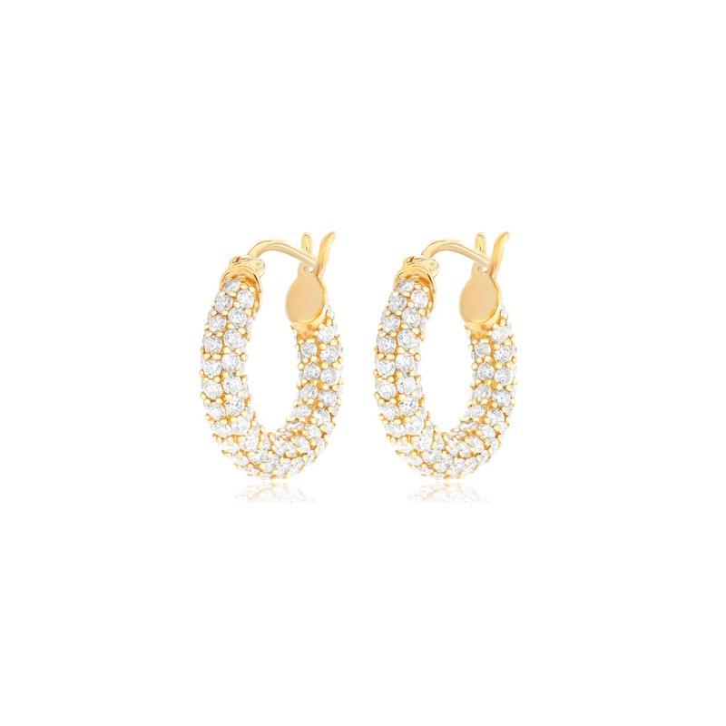 Medium Bubbly Eternity Earrings 14K