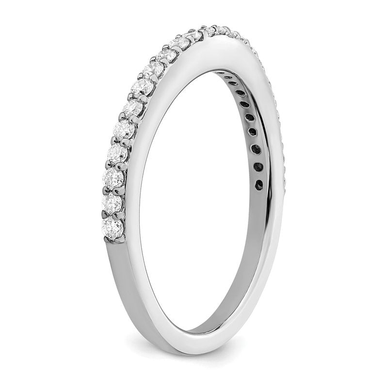 14K White Gold 1/4 carat Lab Grown Diamond VS/SI  D E F  Wedding Band