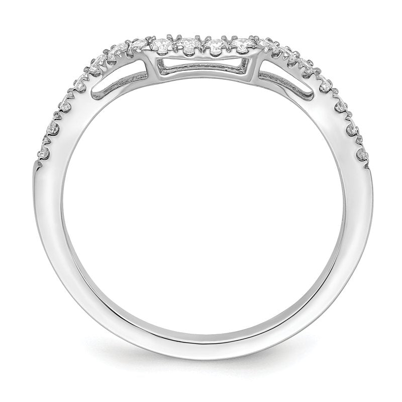 14K White Gold 1/5 carat Lab Grown Diamond VS+ F+ Complete Wedding Band