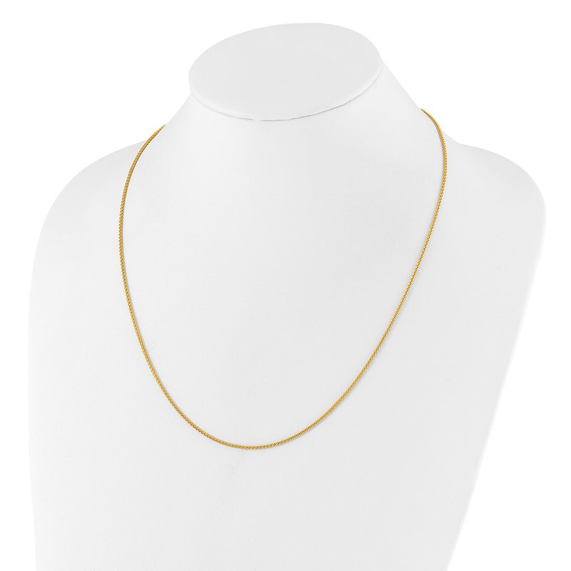 Sterling Silver Gold-plated Adjustable 1.5mm Spiga Chain