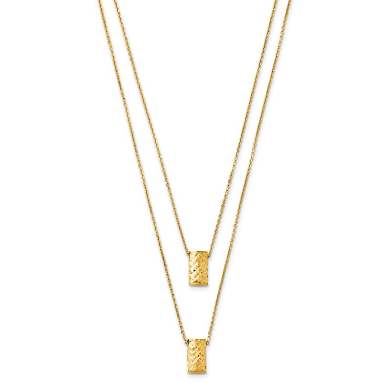 14K Two Layer D/C Necklace