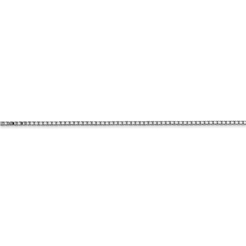 14K White Gold 14 inch 1.1mm Box with Lobster Clasp Chain