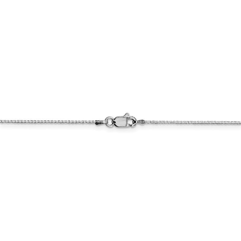 14K White Gold 26 inch .95mm Box with Lobster Clasp Chain