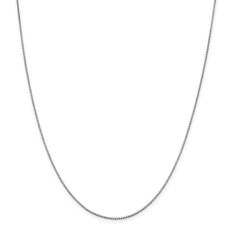 14K White Gold 26 inch .95mm Box with Lobster Clasp Chain