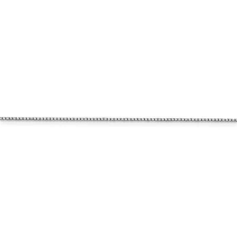 14K White Gold 26 inch .95mm Box with Lobster Clasp Chain