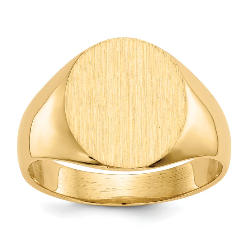 14k 11.5x13.0mm Open Back Mens Signet Ring