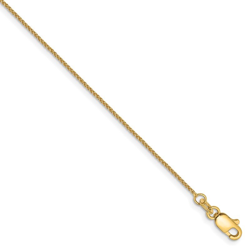 14K 10 inch .85mm Spiga with Lobster Clasp Anklet