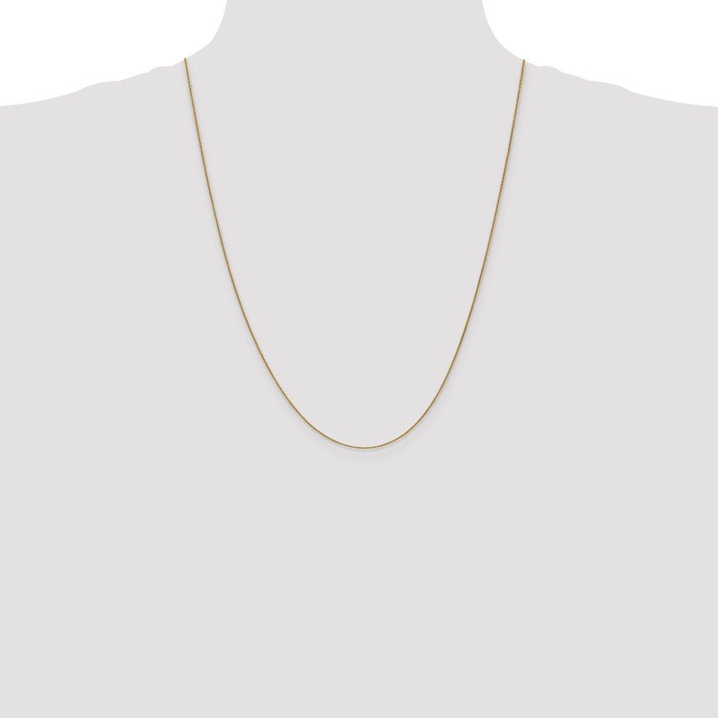 14K 10 inch .85mm Spiga with Lobster Clasp Anklet