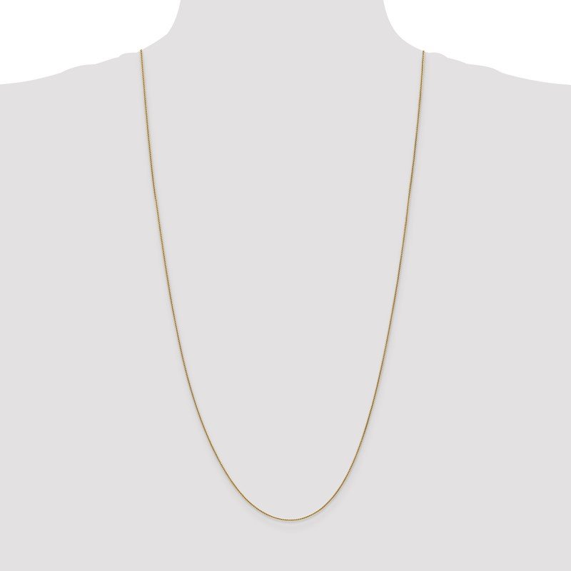 14K 10 inch .85mm Spiga with Lobster Clasp Anklet
