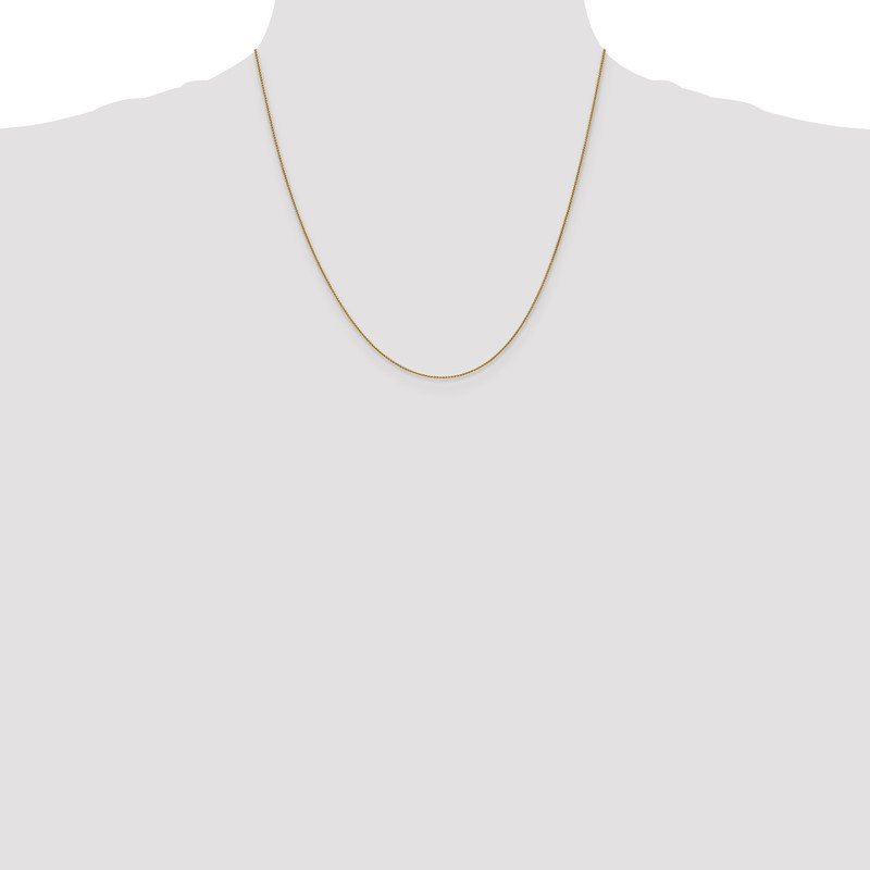 14K 10 inch .85mm Spiga with Lobster Clasp Anklet
