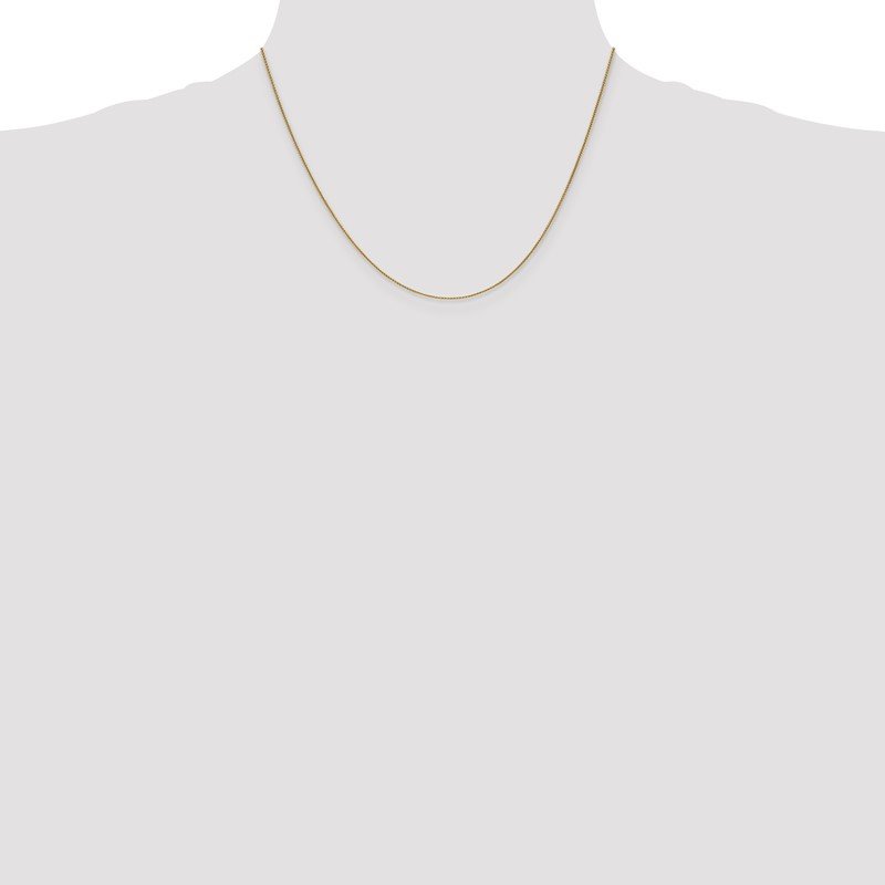 14K 10 inch .85mm Spiga with Lobster Clasp Anklet