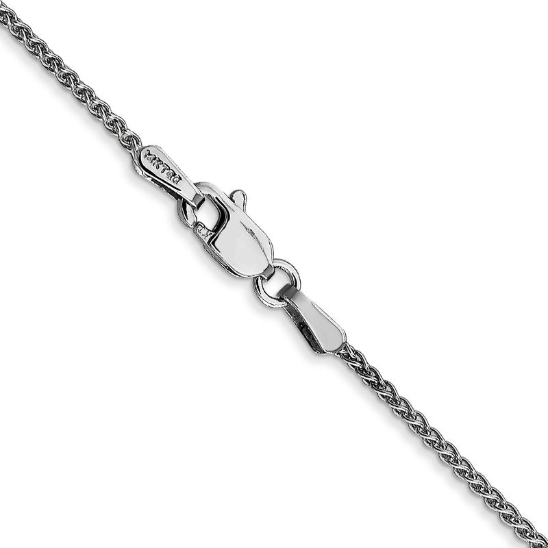14K White Gold 10 inch 1.25mm Spiga with Lobster Clasp Anklet