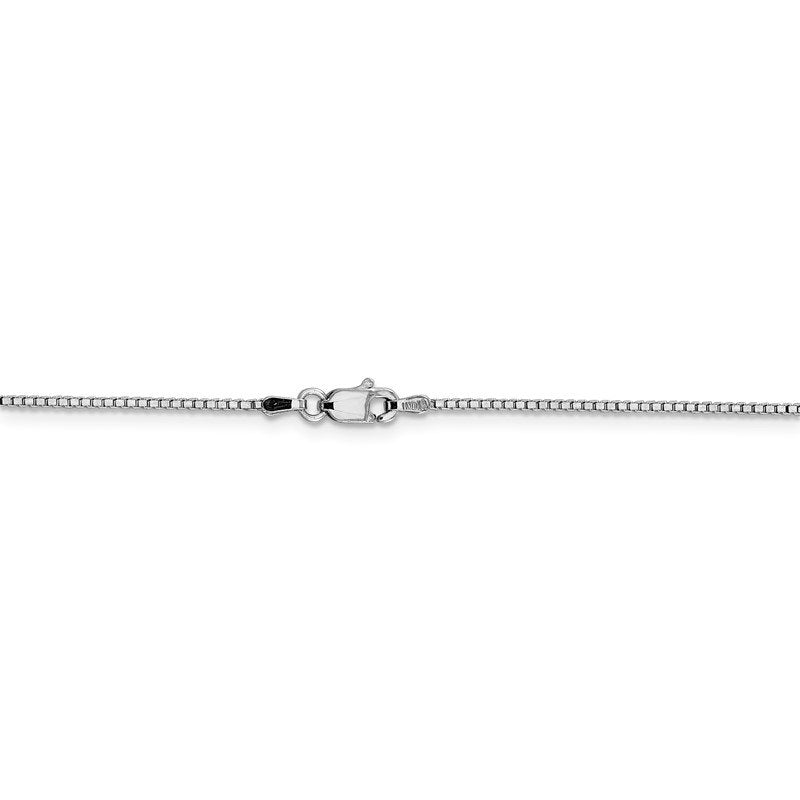 14K White Gold 26 inch 1.05mm Box with Lobster Clasp Chain