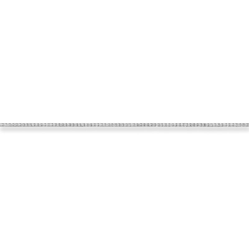 14K White Gold 26 inch 1.05mm Box with Lobster Clasp Chain