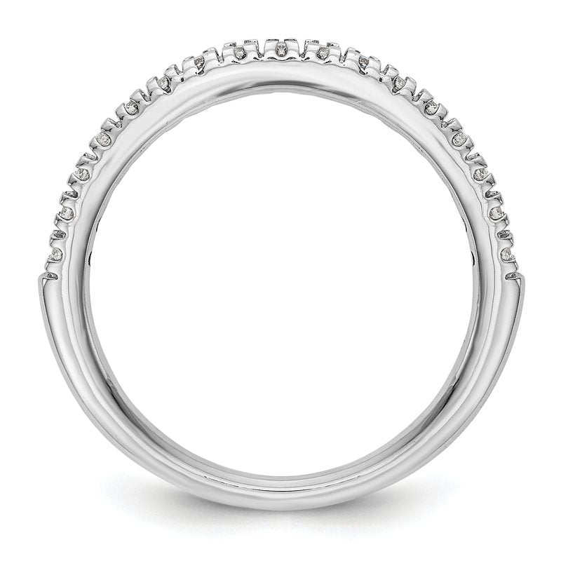 14K White Gold 1/4 carat Lab Grown Diamond VS+ F+ Complete Wedding Band