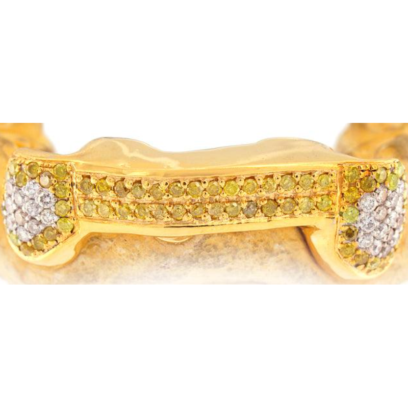 Hand Prong Set Yellow and Diamond Grill