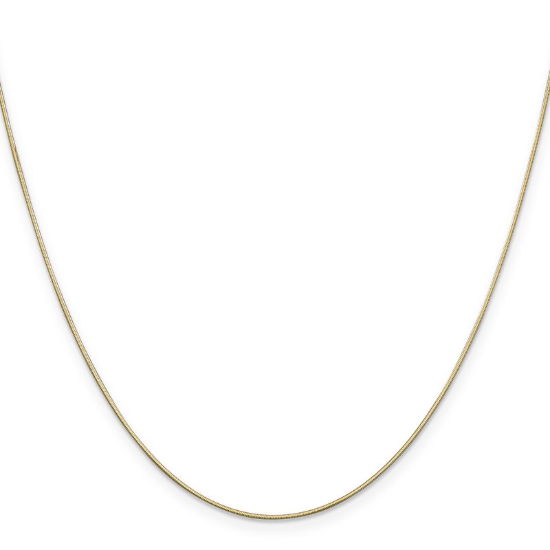14K 10 inch .6mm Octagonal Snake with Lobster Clasp Anklet