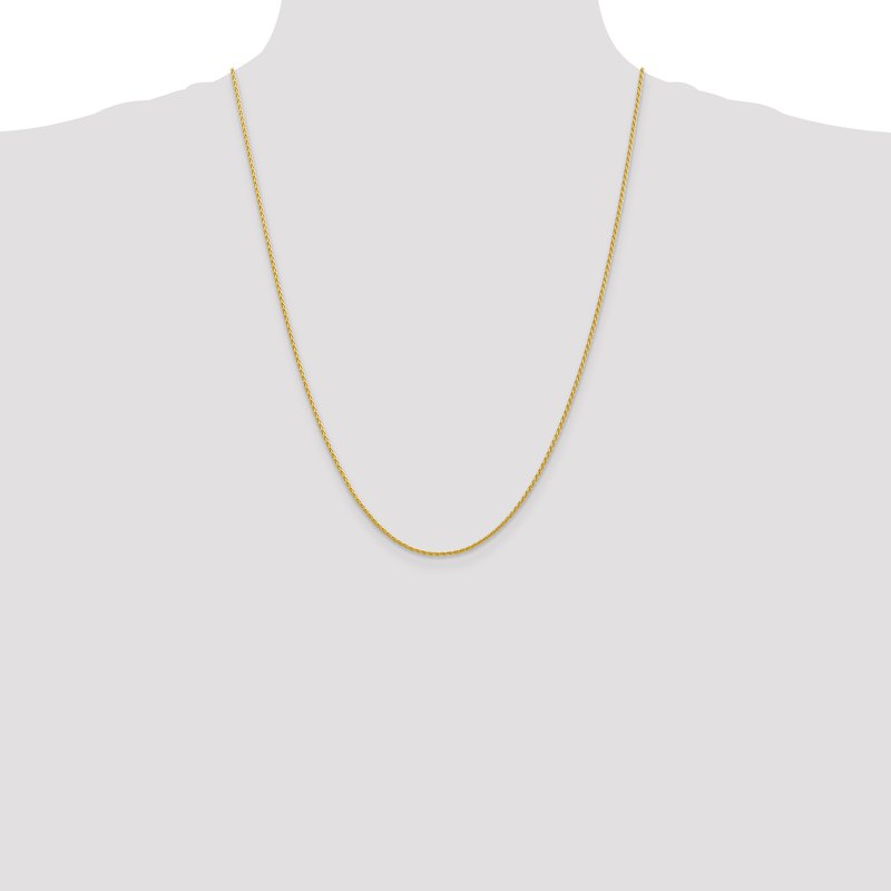14k 6 inch 1.5mm Parisian Wheat with Lobster Clasp Chain