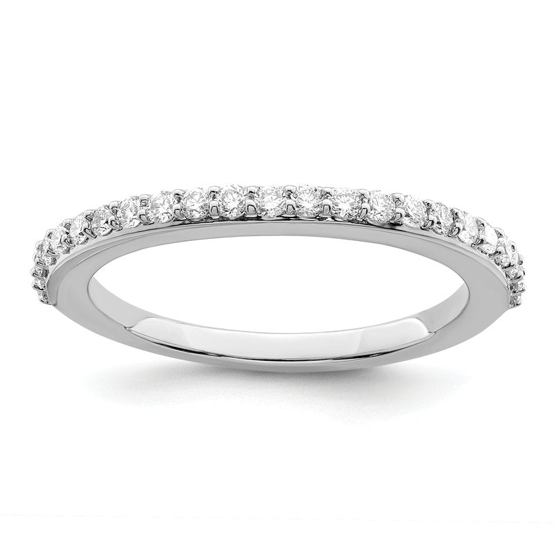 14K White Gold 1/4 carat Lab Grown Diamond VS+ F+ Complete Wedding Band