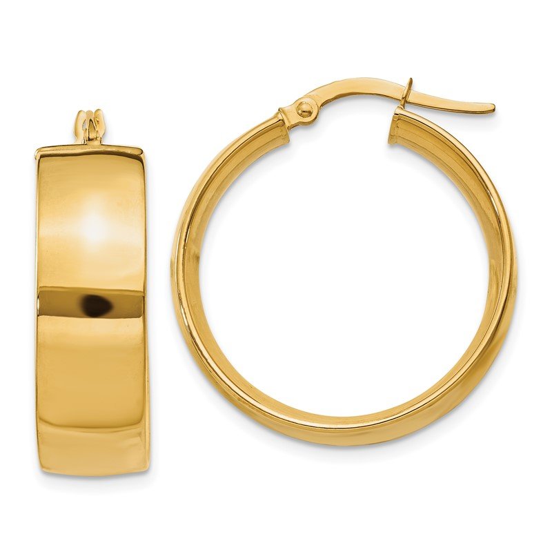 14k 7.75mm Polished Large Hoop Earrings