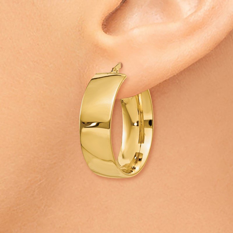 14k 7.75mm Polished Large Hoop Earrings