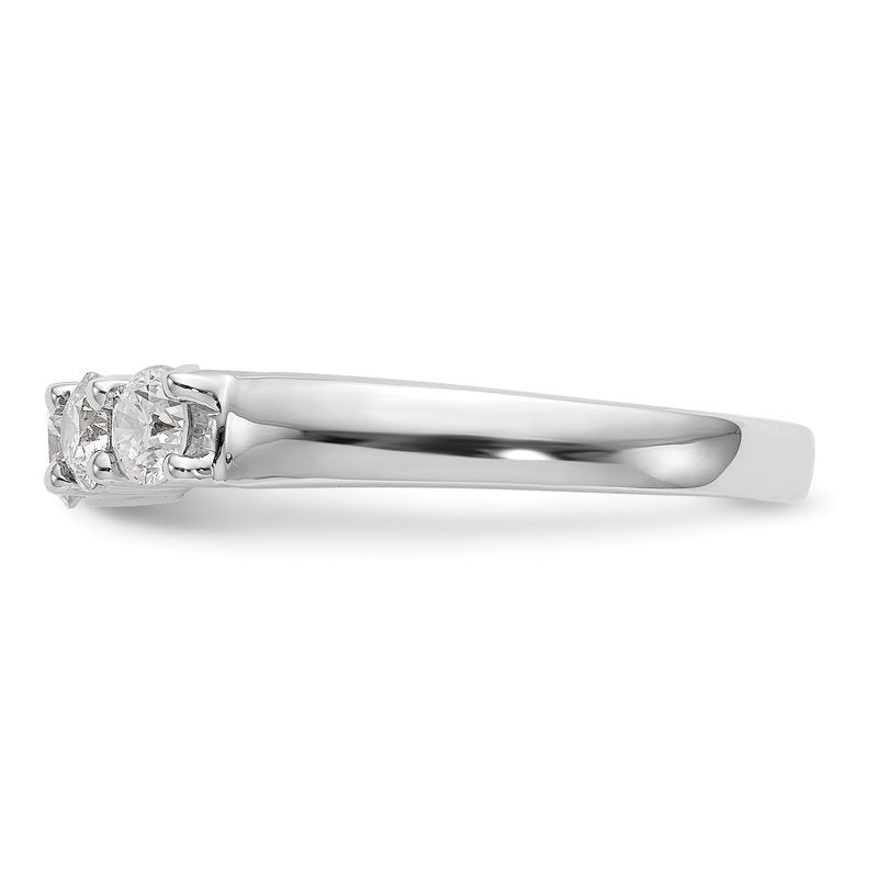 14K White Gold 7/8 carat Lab Grown Diamond VS/SI  D E F  5 Stone Band