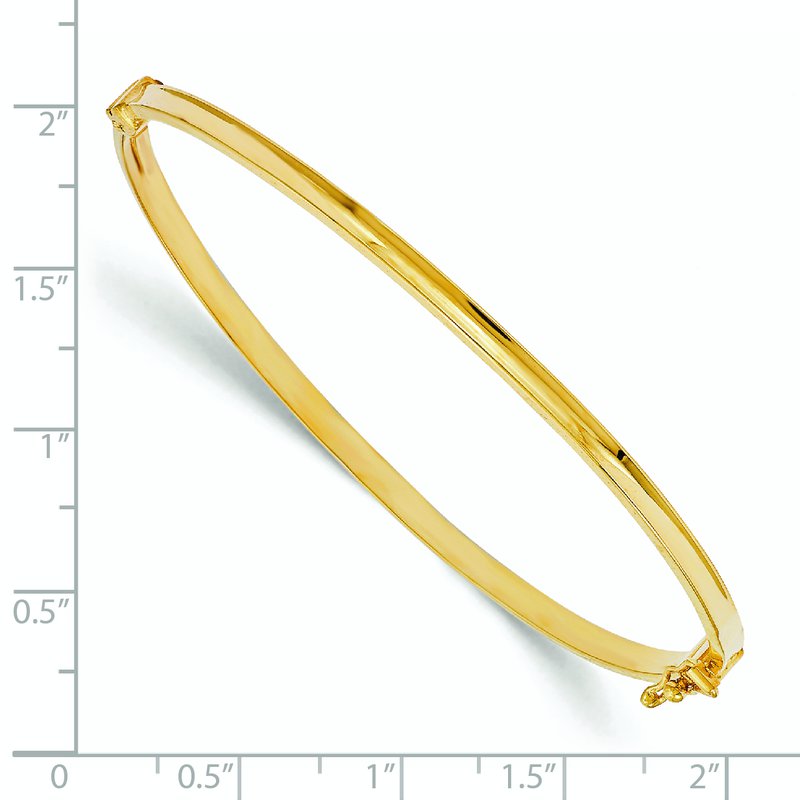 14K Polished Hinged Bangle