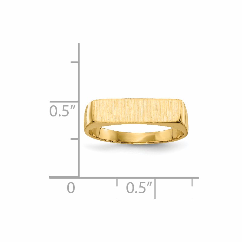 14k 16.5x5.0mm Closed Back Signet Ring