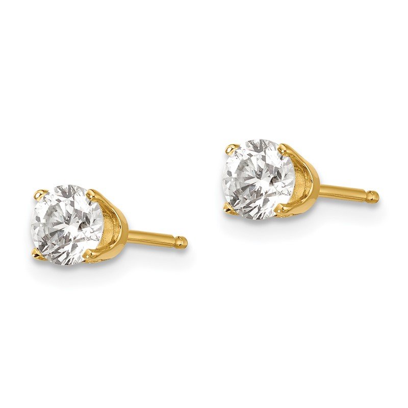 14ky .10ct. I2 K-L Diamond Stud Push-on Post Earrings