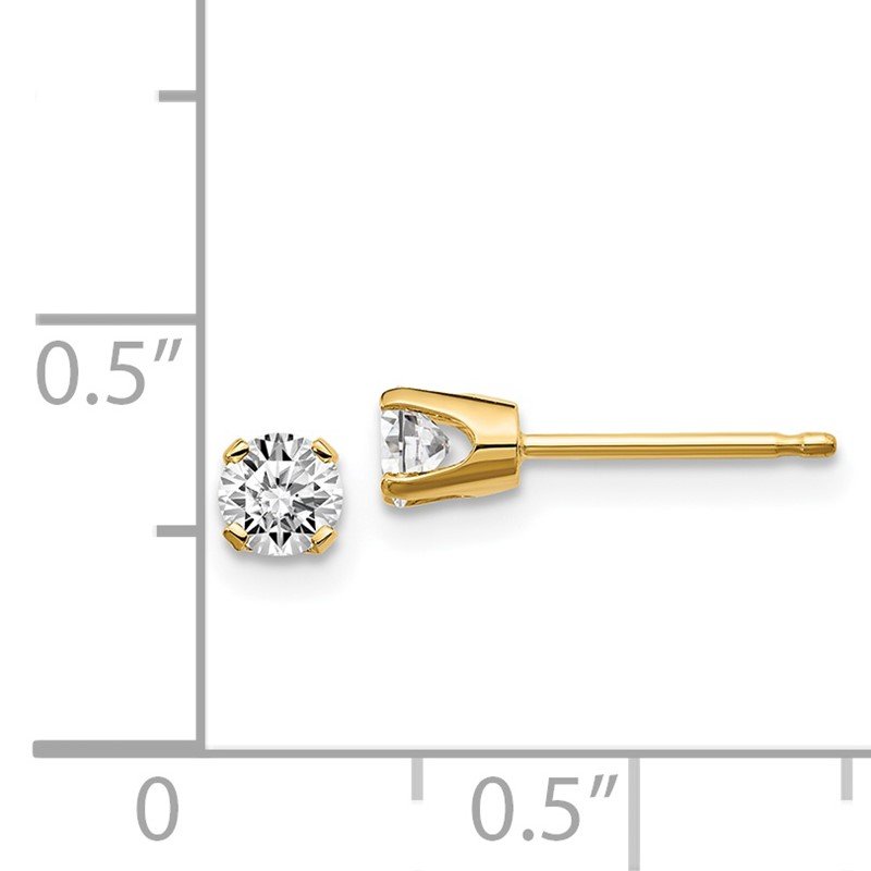 14ky .10ct. I2 K-L Diamond Stud Push-on Post Earrings