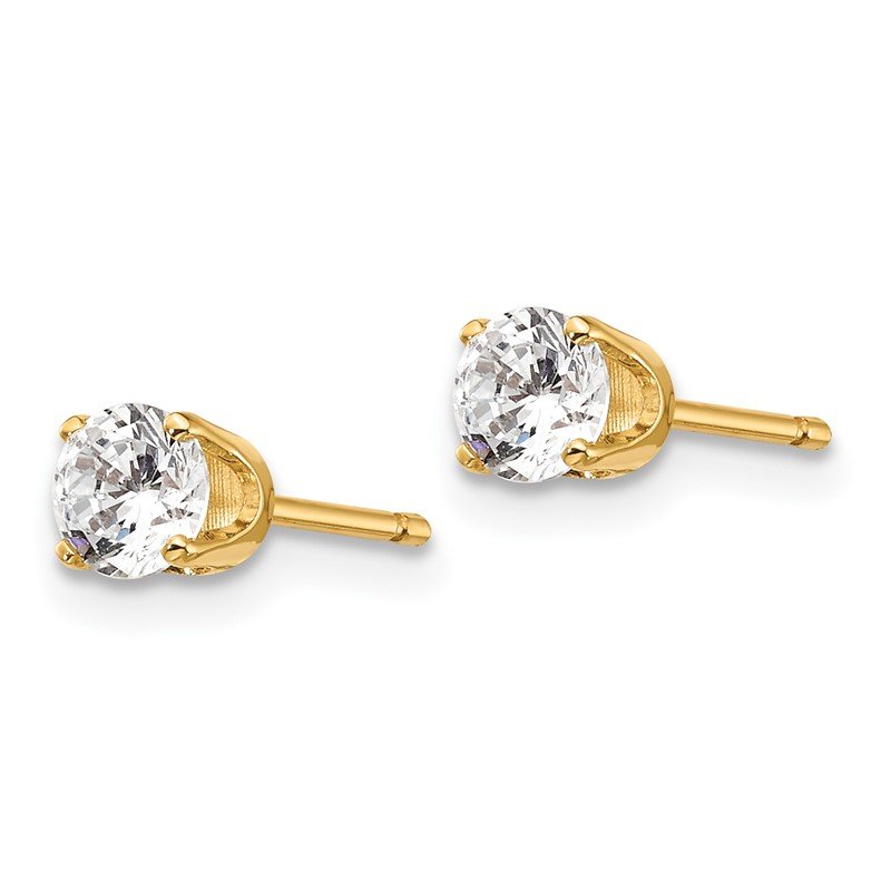 14ky .10ct. I2 K-L Diamond Stud Push-on Post Earrings