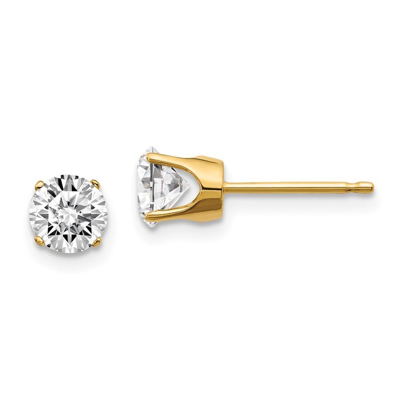 14ky .10ct. I2 K-L Diamond Stud Push-on Post Earrings