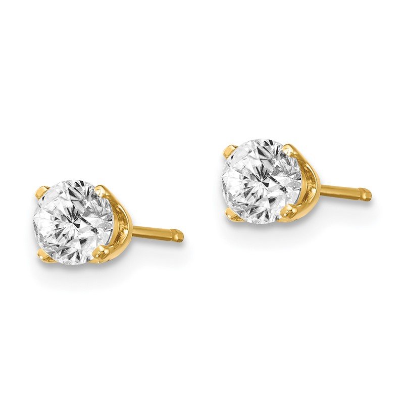 14ky .10ct. I2 K-L Diamond Stud Push-on Post Earrings