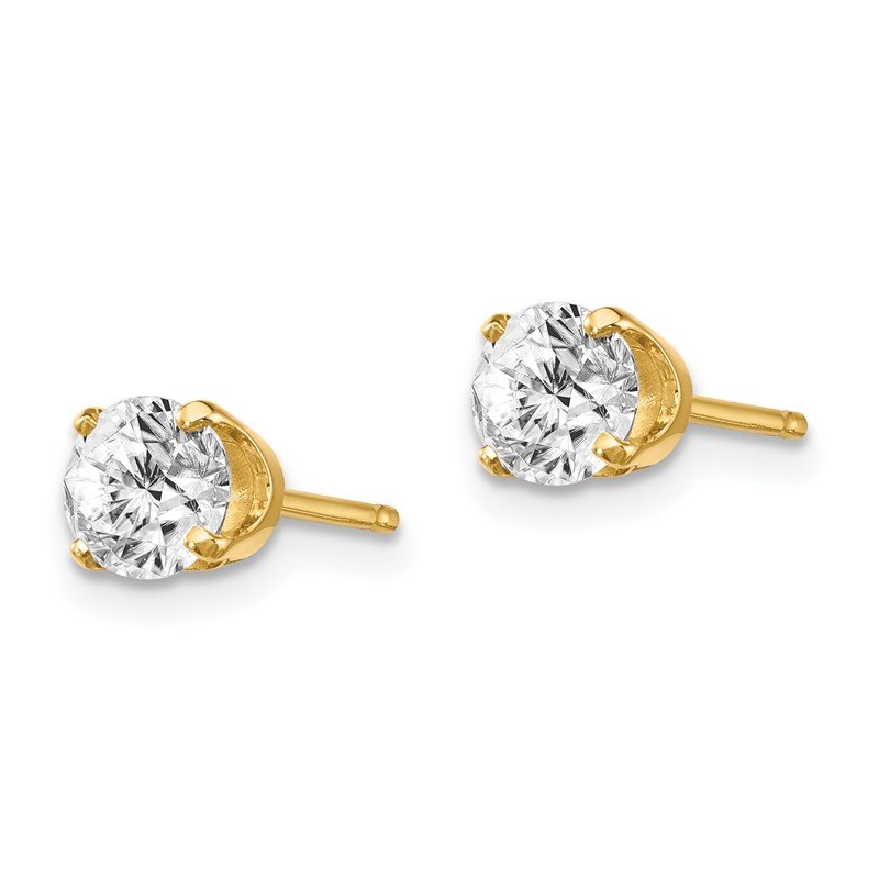14ky .10ct. I2 K-L Diamond Stud Push-on Post Earrings