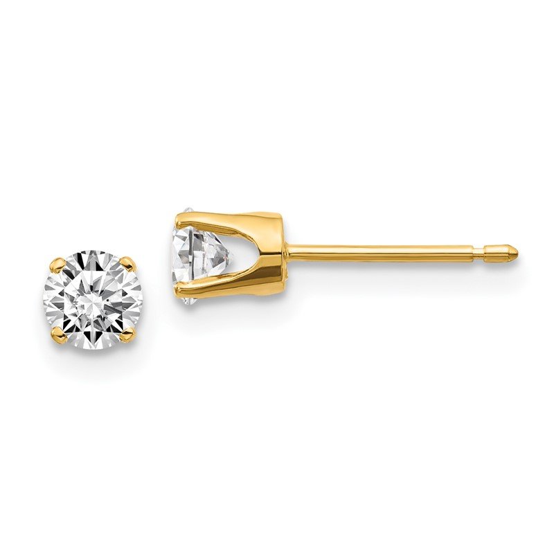 14ky .10ct. I2 K-L Diamond Stud Push-on Post Earrings