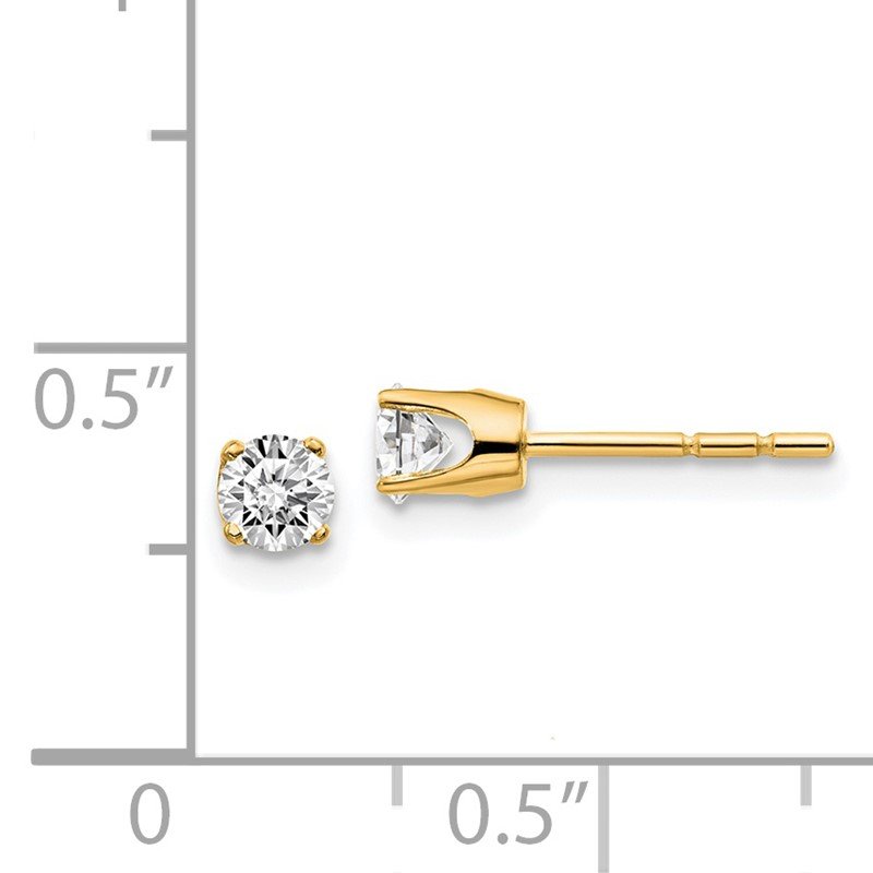 14ky .10ct. I2 K-L Diamond Stud Push-on Post Earrings