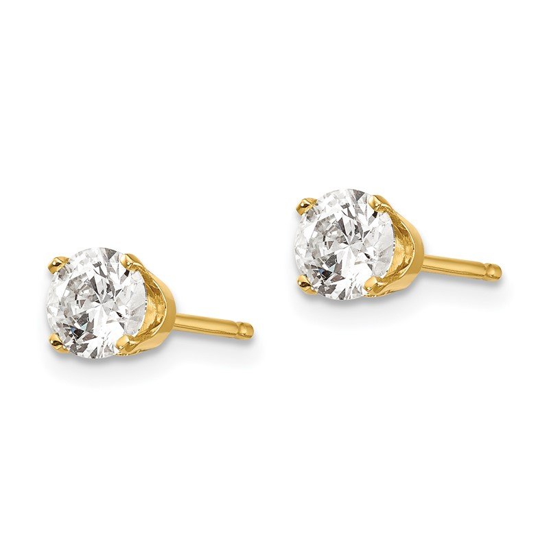 14ky .10ct. I2 K-L Diamond Stud Push-on Post Earrings