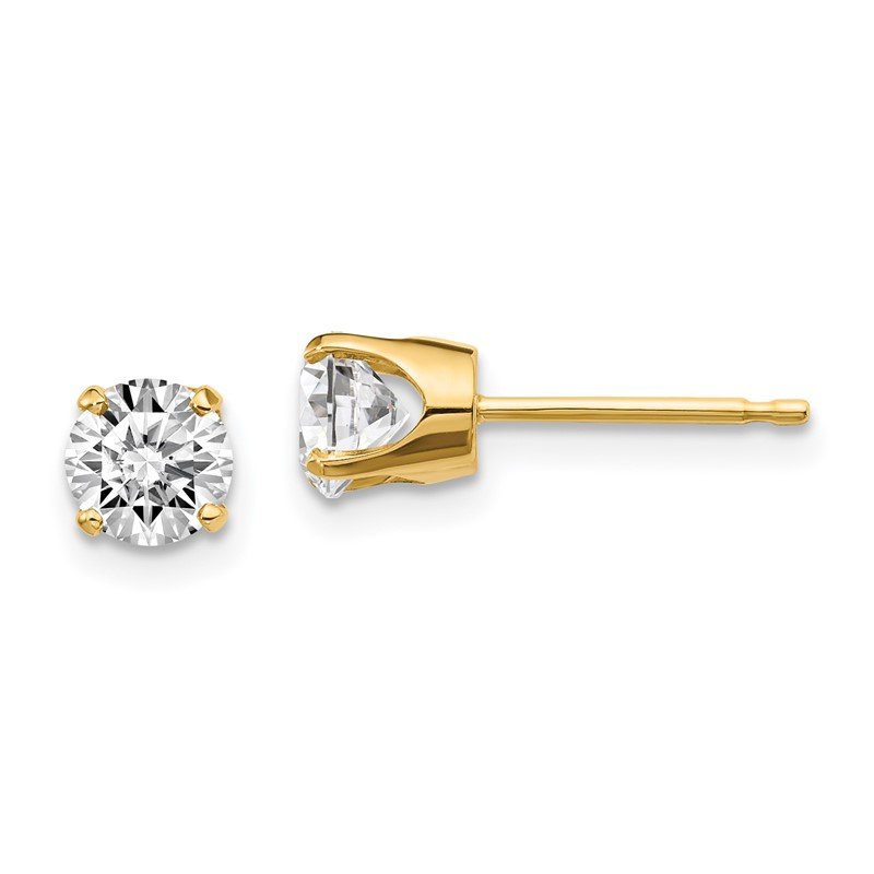 14ky .10ct. I2 K-L Diamond Stud Push-on Post Earrings