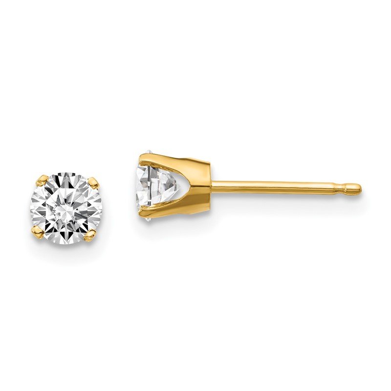 14ky .10ct. I2 K-L Diamond Stud Push-on Post Earrings