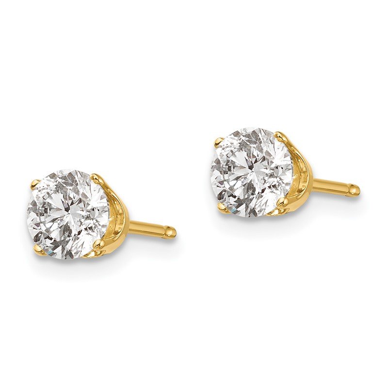 14ky .10ct. I2 K-L Diamond Stud Push-on Post Earrings