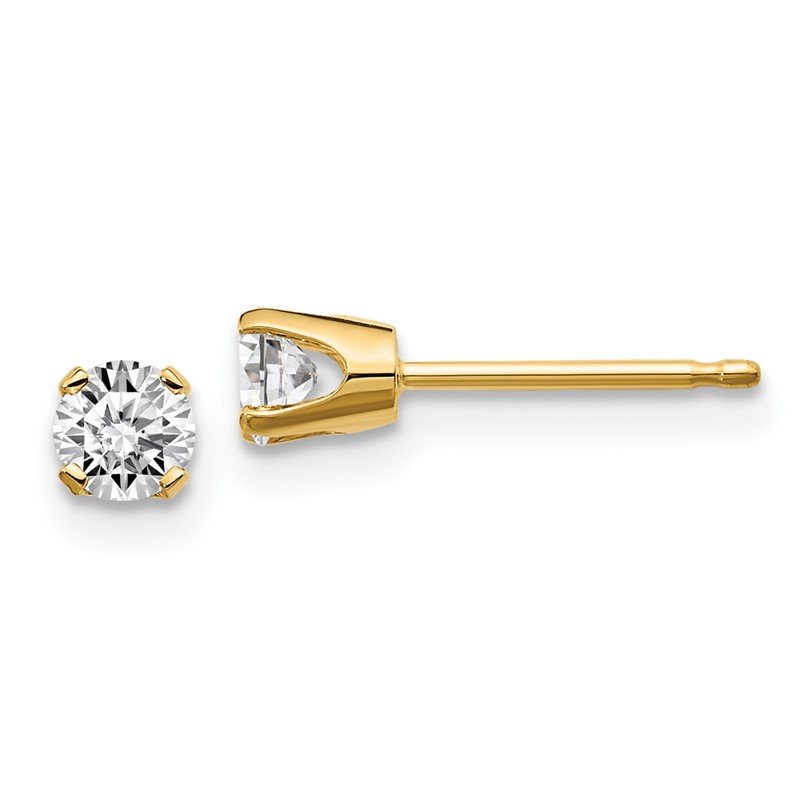 14ky .10ct. I2 K-L Diamond Stud Push-on Post Earrings