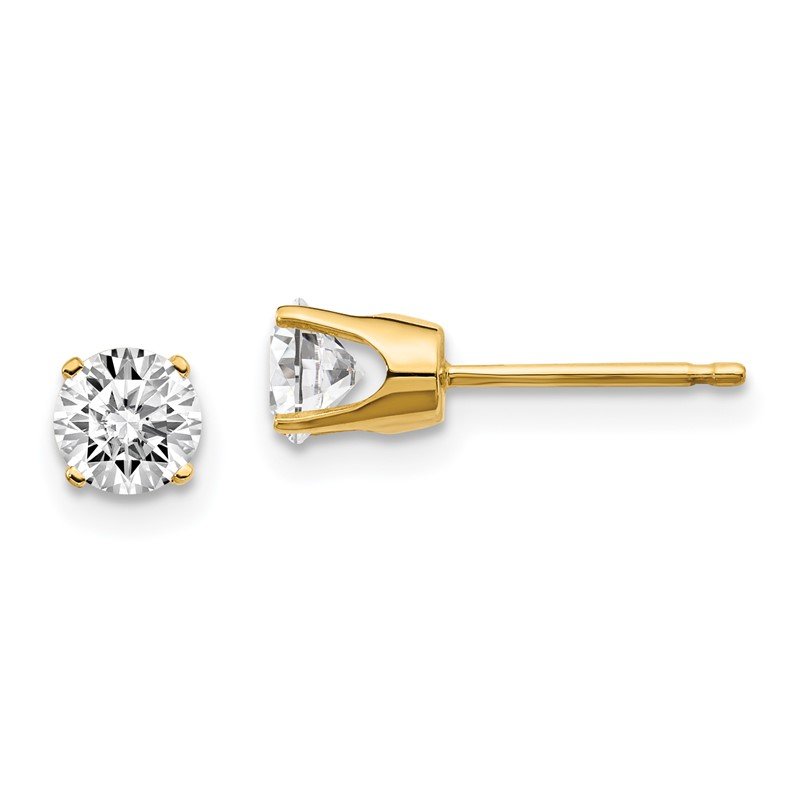 14ky .10ct. I2 K-L Diamond Stud Push-on Post Earrings