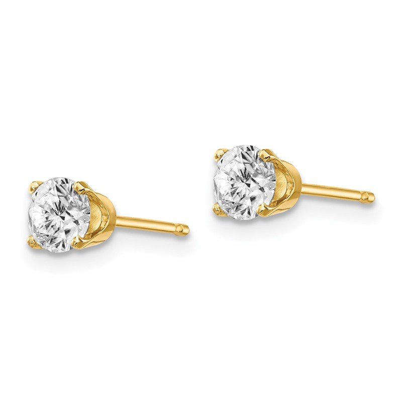 14ky .10ct. I2 K-L Diamond Stud Push-on Post Earrings