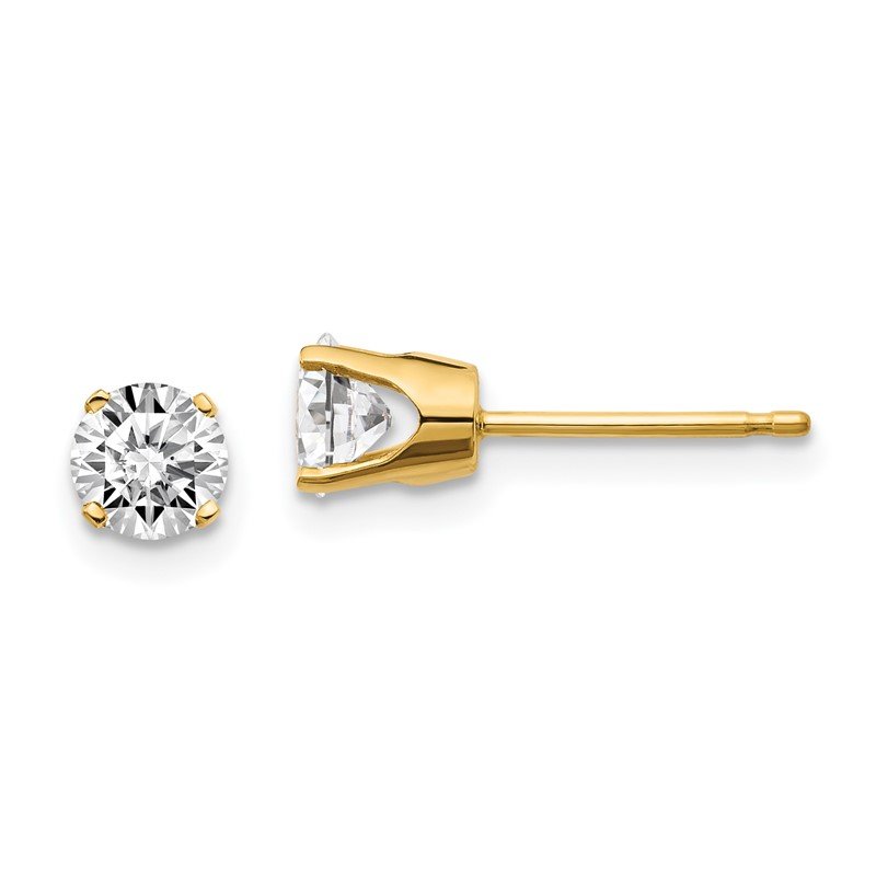 14ky .10ct. I2 K-L Diamond Stud Push-on Post Earrings