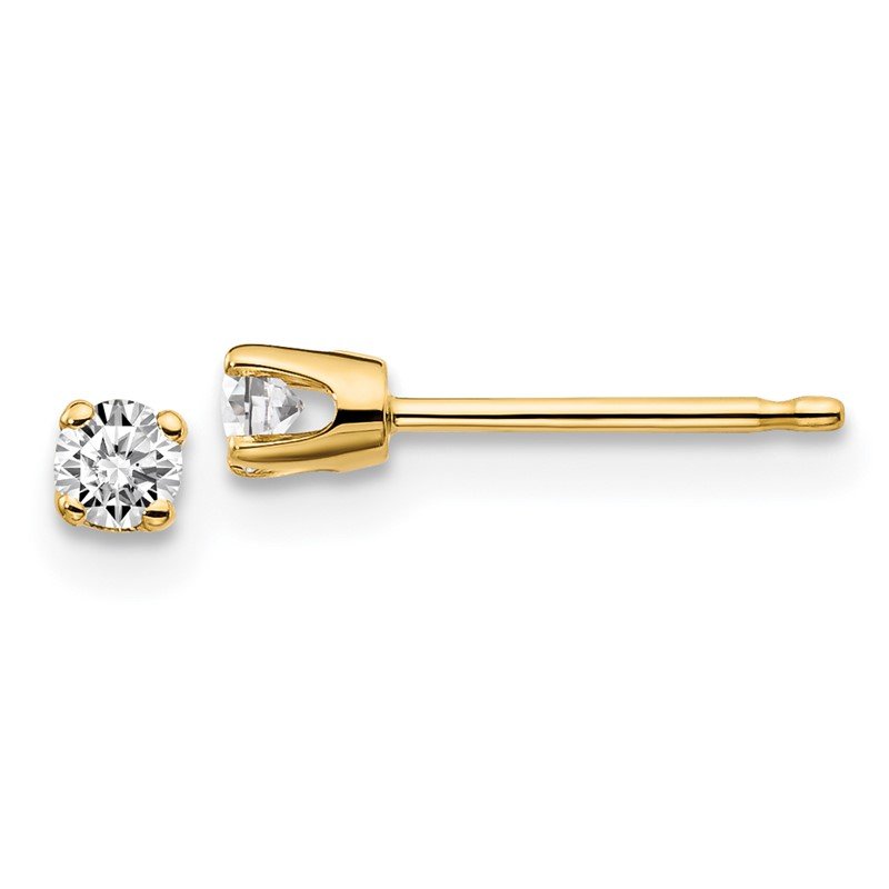 14ky .10ct. I2 K-L Diamond Stud Push-on Post Earrings