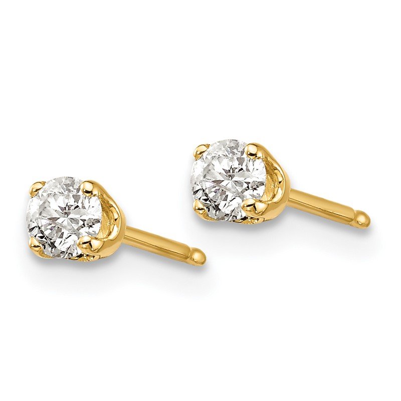 14ky .10ct. I2 K-L Diamond Stud Push-on Post Earrings