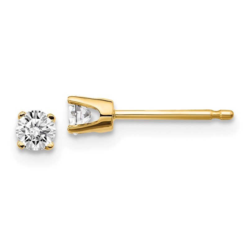 14ky .10ct. I2 K-L Diamond Stud Push-on Post Earrings