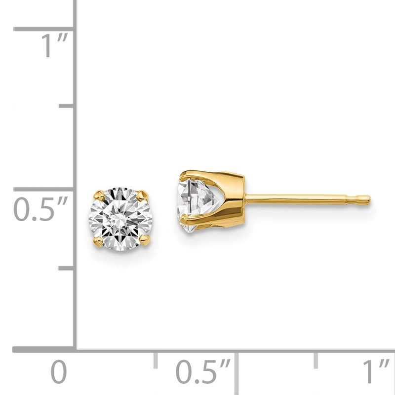 14ky .10ct. I2 K-L Diamond Stud Push-on Post Earrings