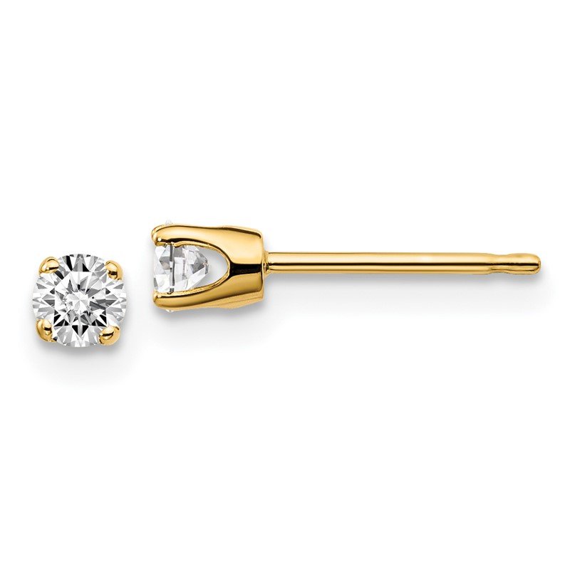 14ky .10ct. I2 K-L Diamond Stud Push-on Post Earrings