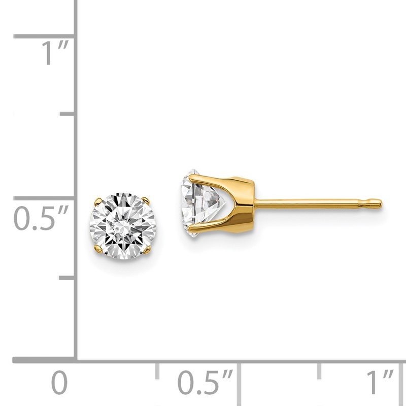 14ky .10ct. I2 K-L Diamond Stud Push-on Post Earrings
